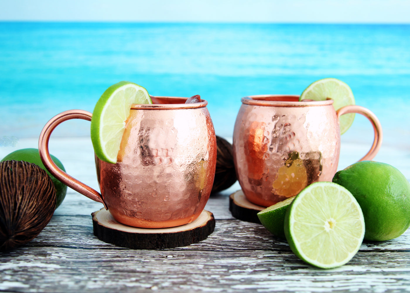 Mule Glass, Copper Rim — Set of 4 — 400 ml / 13.5 oz