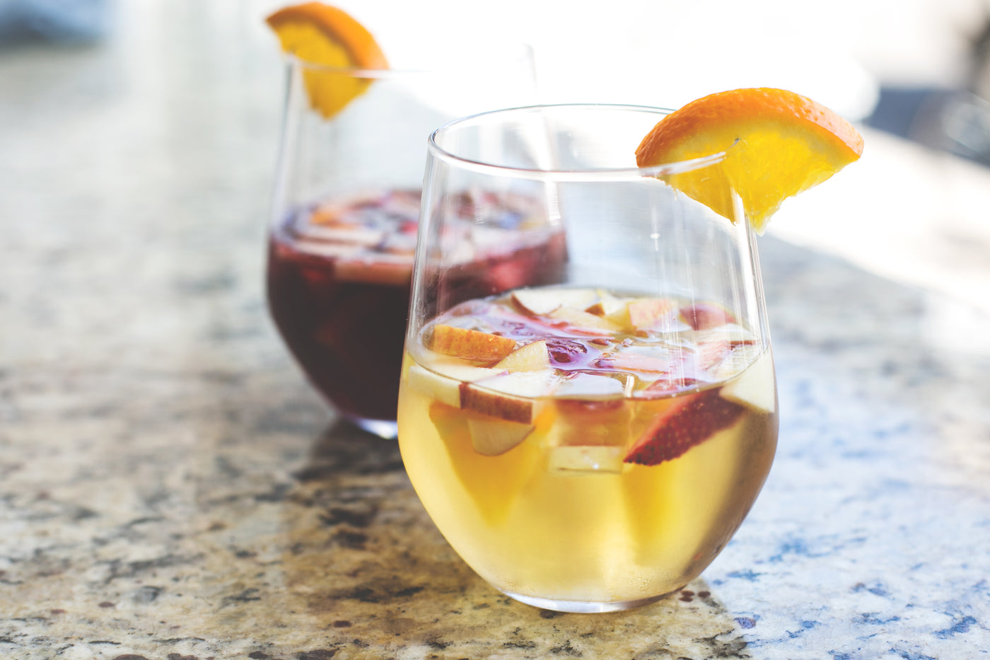 Solstice Stemless Wine Glass — Set of 6 in use
