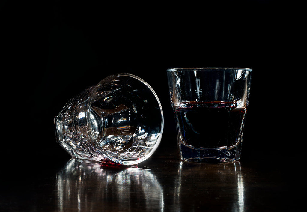 Rocks Glass, Heavy Base — Set of 6 in use