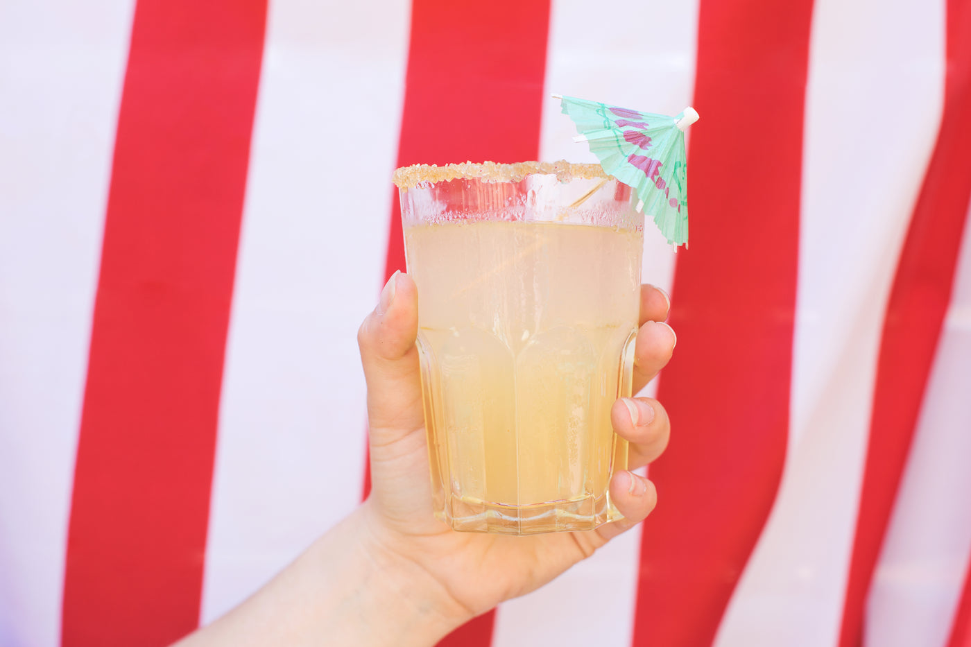 Hurricane Cocktail Glass — Set of 2 in use